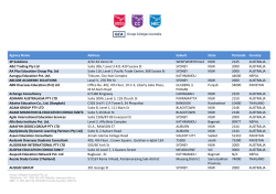 GCA Representative Agents - Universal Business School Sydney