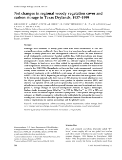 Net changes in regional woody vegetation cover and carbon storage