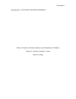 ATTITUDES TOWARD PUNISHMENT Effects of Gender on Parental