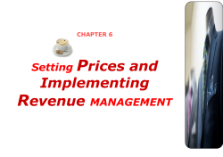 Setting Prices and Implementing