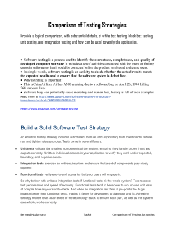 Bernard Task4 Comparison of Testing Strategies draft