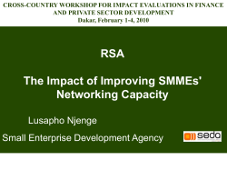 SURVEY of SMMEs and LARGE FIRMS