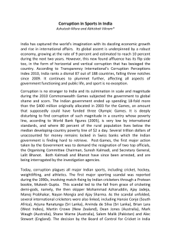 Corruption in Sports in India