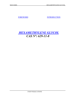 HEXAMETHYLENE GLYCOL CAS N°: 629-11-8