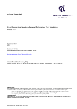 Novel Cooperative Spectrum Sensing Methods and their limitations