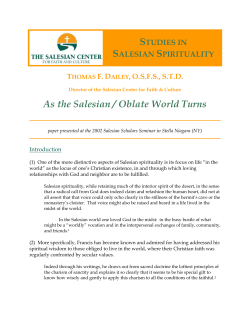 As the Salesian / Oblate World Turns