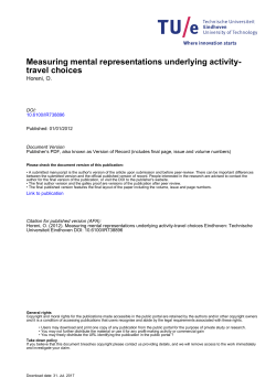 Measuring mental representations underlying activity- travel