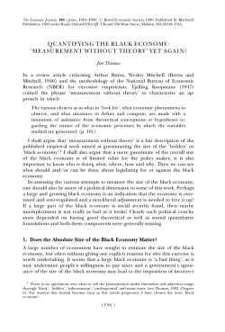 QUANTIFYING THE BLACK ECONOMY