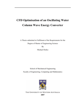 CFD Optimisation of an Oscillating Water Column Wave Energy