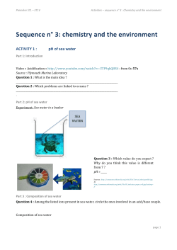 Part 2: pH of sea water - Sciences physiques et chimiques en