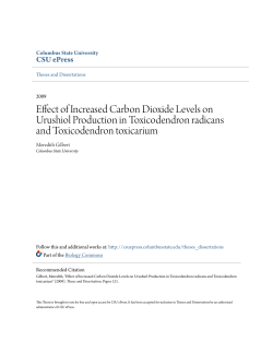Effect of Increased Carbon Dioxide Levels on Urushiol