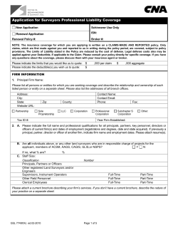 Specialty Application