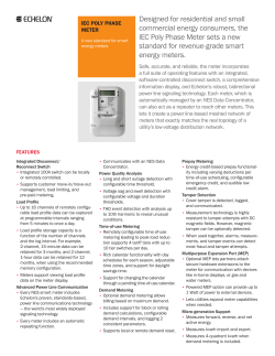 Designed for residential and small commercial energy consumers