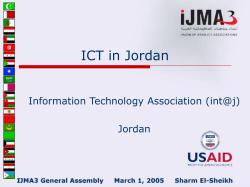 Jordanian Association Presentation