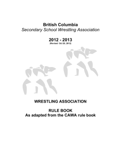 BCSSWA Rule Book - BC Wrestling Association