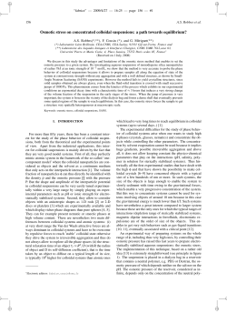 Osmotic stress on concentrated colloidal suspensions: a path