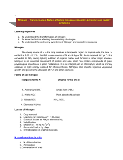 Nitrogen&ndash;Transformation