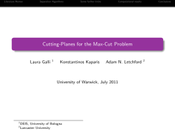 Cutting-Planes for the Max