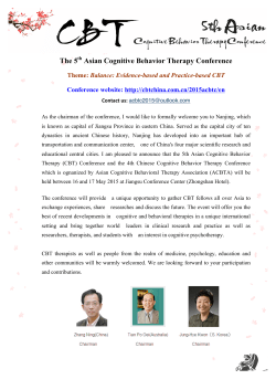 The 5th Asian Cognitive Behavior Therapy Conference