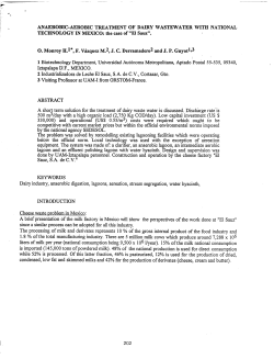 Anaerobic-aerobic treatment of dairy wastewater with national