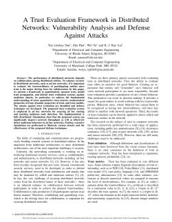 A Trust Evaluation Framework in Distributed Networks