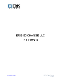 ERIS EXCHANGE LLC RULEBOOK