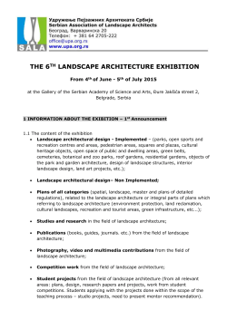 6th Exibition of landscape architecture Serbia 2015