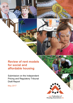 Review of rent models for social and affordable housing