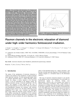 Plasmon channels in the electronic relaxation of diamond