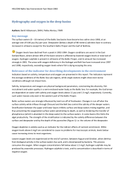 Hydrography and oxygen in the deep basins