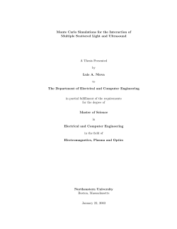 Monte Carlo Simulations for the Interaction of Multiple Scattered