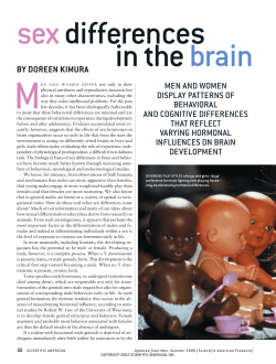 Sex Differences in the Brain by Doreen Kimura [PDF