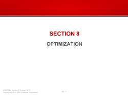 Optimization settings (CONT.)