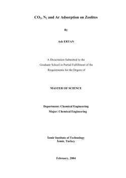 CO2, N2 and Ar Adsorption on Zeolites