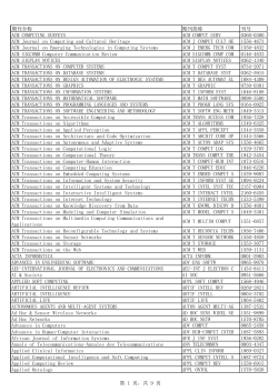 期刊全称 期刊简称 刊号 ACM COMPUTING SURVEYS ACM