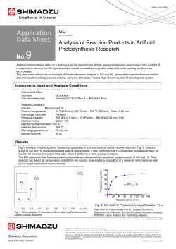 Analysis of Reaction Products in Artificial Photosynthesis Research