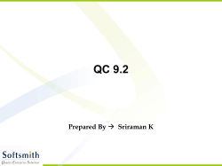 QC 9.2 Presentation