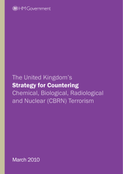 The United Kingdom`s Strategy for Countering Chemical, Biological