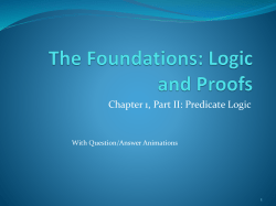 The Foundations: Logic and Proofs - ECE Department