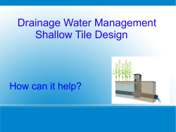 Drainage Water Management Shallow Tile Design