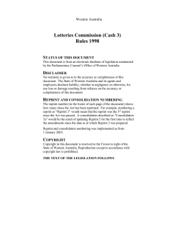 Part 4 &mdash; Cash 3 draw - State Law Publisher