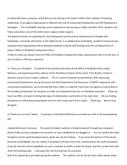 Live Captioning Transcript