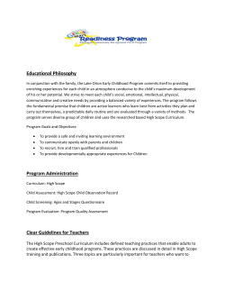 Adult-Child Interaction - Lake Orion Community Schools
