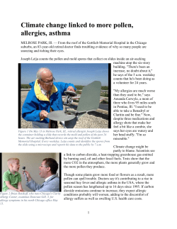 Climate change linked to more pollen