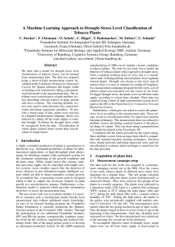 A Machine Learning Approach to Drought Stress Level