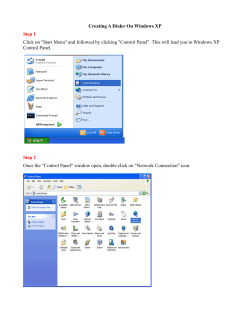 Creating A Dialer On Windows XP Step 1 Click on