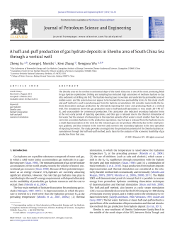 A huff-and-puff production of gas hydrate deposits in Shenhu area of