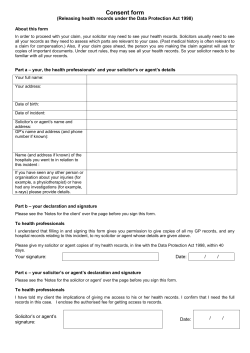 Consent for Disclosure