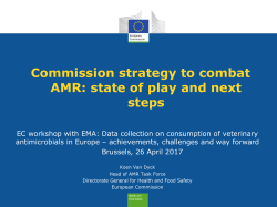 Commission strategy to combat AMR: state of play and next steps