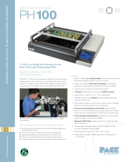 PACE PH100 Preheater, Low Profile PCB Preheater/Underheater